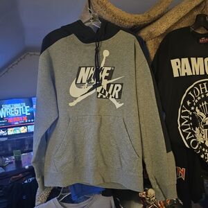 Jordan Gray and Black Men's Hoodie